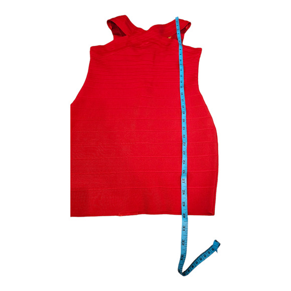 Large Red Sleeveless Mini Dress - Picture 7 of 7